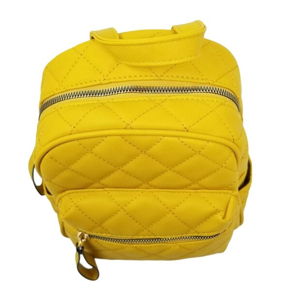 Yellow Quilted Backpack and Wallet set - Picture 8 of 14